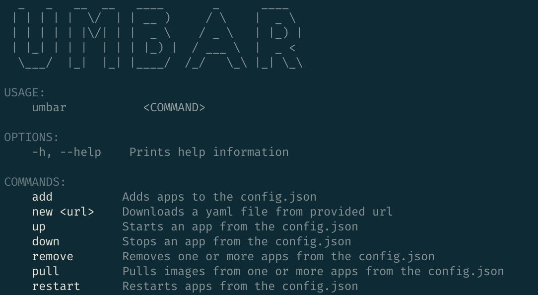 Image of the Umbar CLI